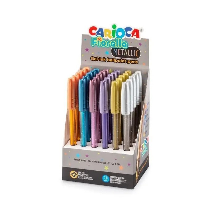 Carioca Fiorella Espositore 30 Penne Gel Colori Metallici Punta 1 mm 43371 Carioca Fiorella Espositore 30 Penne Gel Colori Metallici Punta 1 mm 43371