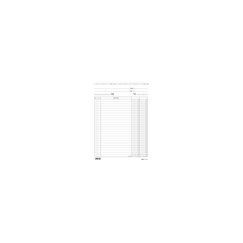 100 schede 2 colonne verticale 24x17cm blu Edipro - E3399