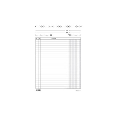100 schede 2 colonne verticale 24x17cm blu Edipro - E3399
