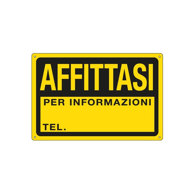 CARTELLO AFFITTASI 30X20 IN PPL 3344P CARTELLO AFFITTASI 30X20 IN PPL 3344P