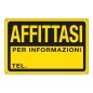 CARTELLO AFFITTASI 30X20 IN PPL 3344P CARTELLO AFFITTASI 30X20 IN PPL 3344P
