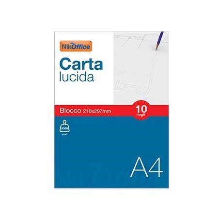 Blocco Carta Lucida A4 10 Fogli 80 g/m² Alta Trasparenza 41/029