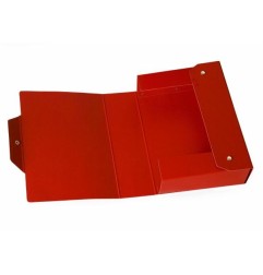 Progetti Lusso Cartella Progetti D.12 cm Rosso con Bottone Foro ed Etichetta 0208616.RO