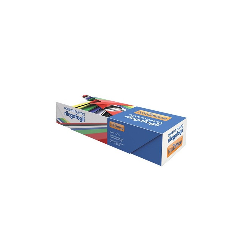 Dorsi rigidi rilegafogli 30 pezzi 16 mm colore bianco 38/017-1