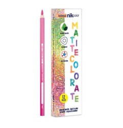 Nikoffice Matite Colorate Mina 4,0 mm Bianco 12 Pezzi 32/206-1