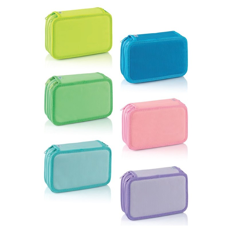 Favorit Astuccio 3 zip Neon & Pastel assortito 12+18+acc 400182110 Favorit Astuccio 3 zip Neon & Pastel assortito 12+18+acc 400182110