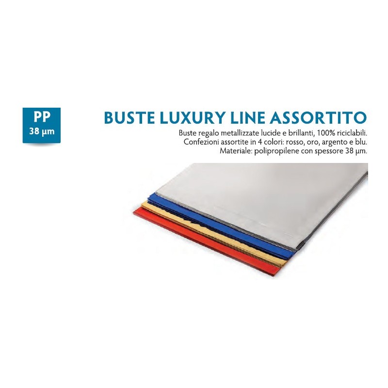 SACCHETTO REGALO METAL 35X50 4 COL.ASS. -100pz. 501194 SACCHETTO REGALO METAL 35X50 4 COL.ASS. -100pz. 501194