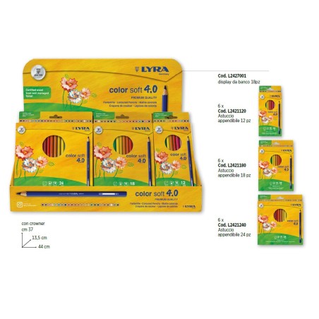 Lyra Color Soft 4.0 espositore da banco 18 astucci