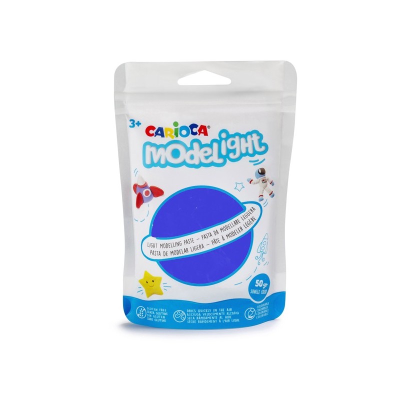 Carioca Modelight pasta da modellare leggera 50 g blu 42686/18 Carioca Modelight pasta da modellare leggera 50 g blu 42686/18