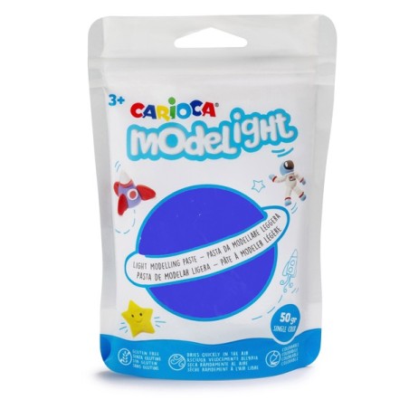 Carioca Modelight pasta da modellare leggera 50 g blu