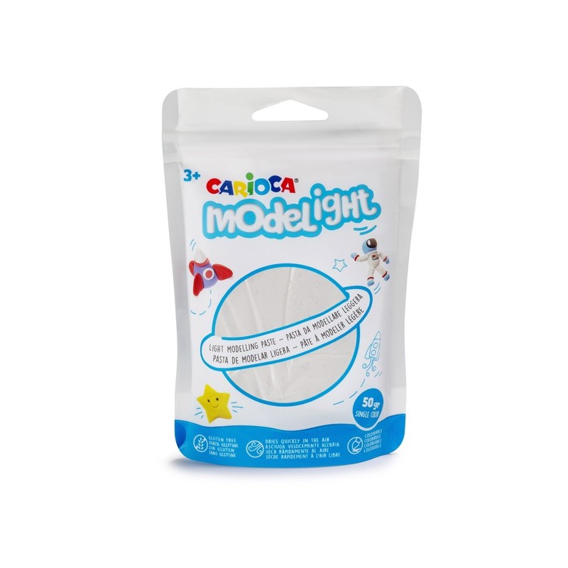 Carioca Modelight pasta da modellare leggera 50 g bianco 42686/31 Carioca Modelight pasta da modellare leggera 50 g bianco 42686/31