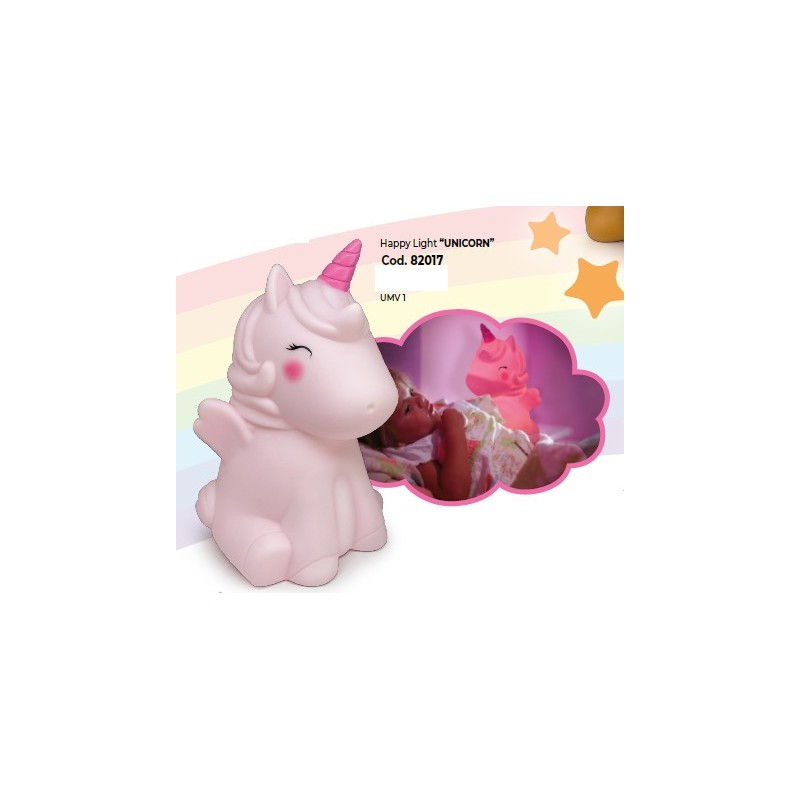 Lampada Happy Light Lebez Unicorn formato grande, altezza 30 cm - 82017 Lampada Happy Light Lebez Unicorn formato grande, altezza 30 cm - 82017