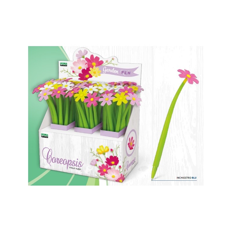 Penna Lebez Garden Pen Coreopsis con stelo flessibile, espositore da 36 pezzi - 82107