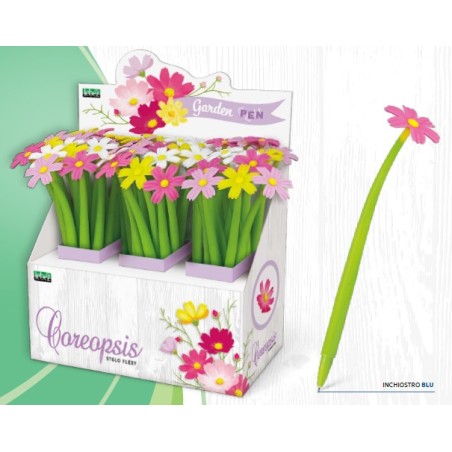 Penna Lebez Garden Pen Coreopsis con stelo flessibile, espositore da 36 pezzi - 82107