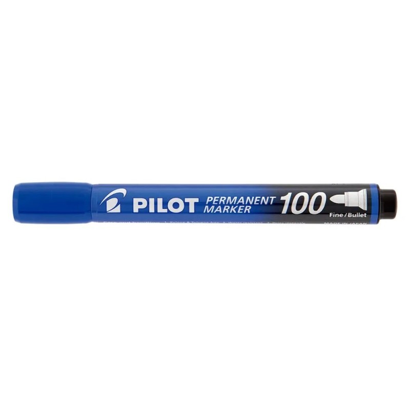 Pilot Permanent Marker 100 punta tonda 1 mm blu 12 pz 002706 Pilot Permanent Marker 100 punta tonda 1 mm blu 12 pz 002706
