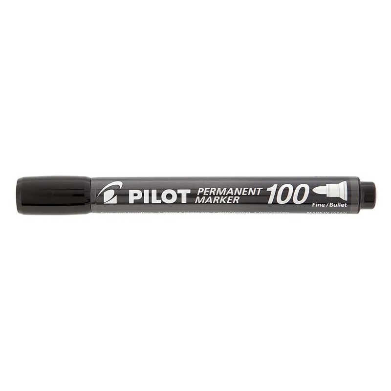 Pilot Permanent Marker 100 nero punta tonda 1 mm confezione 12 pz 002705 Pilot Permanent Marker 100 nero punta tonda 1 mm confezione 12 pz 002705