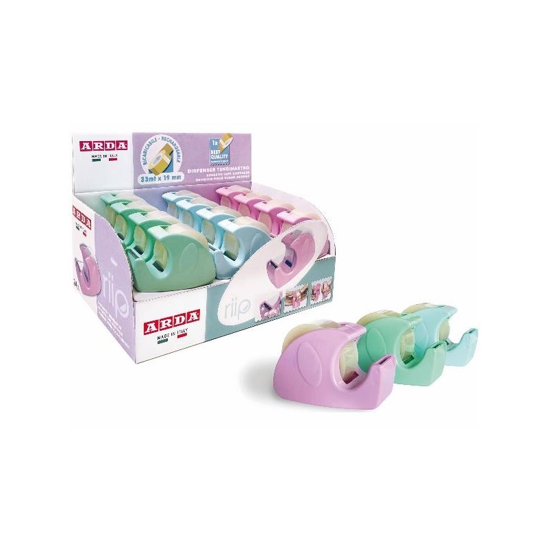 Arda espositore da banco chioccioline tendinastro Riip Keep Colour Pastel 24 pezzi C1347P Arda espositore da banco chioccioline tendinastro Riip Keep Colour Pastel 24 pezzi C1347P