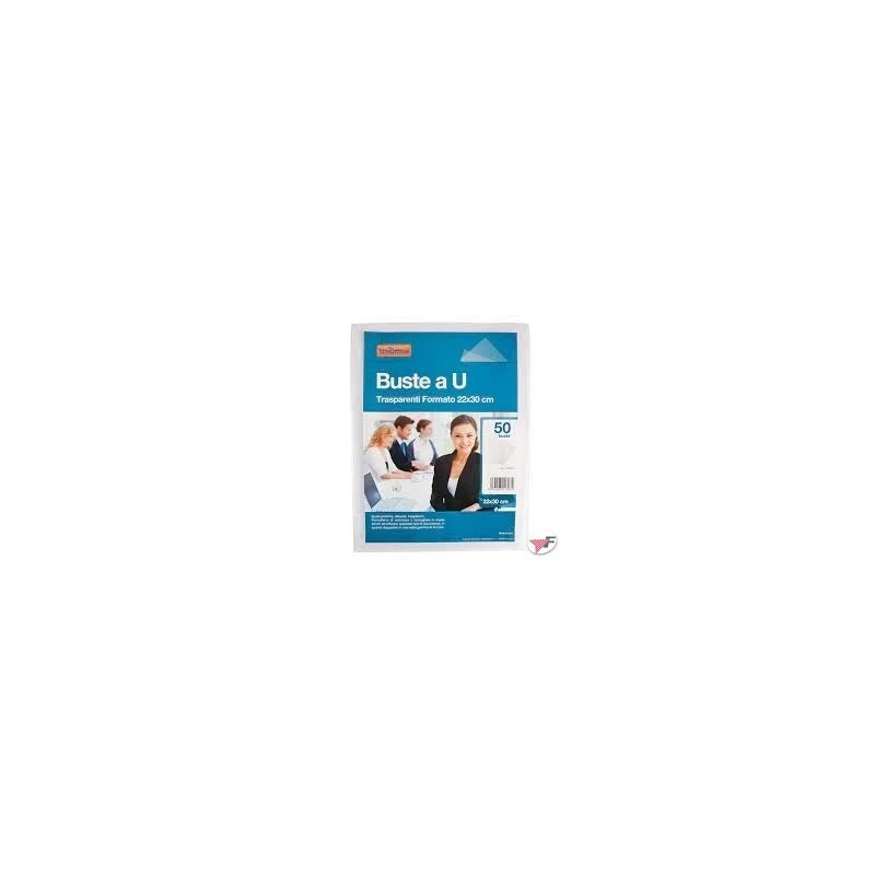Buste a U lisce trasparenti lucide Conf. 50 22x30 01/293