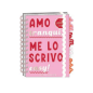 Seven Agenda settimanale 18 mesi 12,5×18 cm spiralata copertina rigida Amo me lo scrivo 31137TF-33011