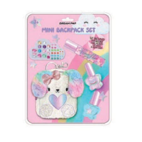 Seven Mini Backpack Set Nuvola Tri-Coastal DreamPop 15×18×7 cm PVC glitterato con accessori capelli Y81307-32753