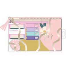 Seven Transparent Case Set Live in Bloom Tri-Coastal 3 astucci PVC trasparente 31114T-32862