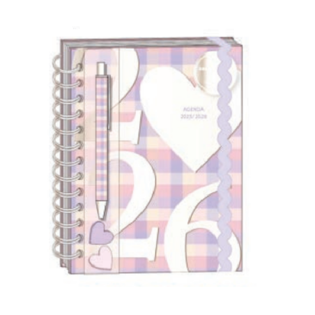 Seven Agenda Giornaliera Spiralata 18 Mesi 25/26 con penna e sticky notes C 31136TA-33003