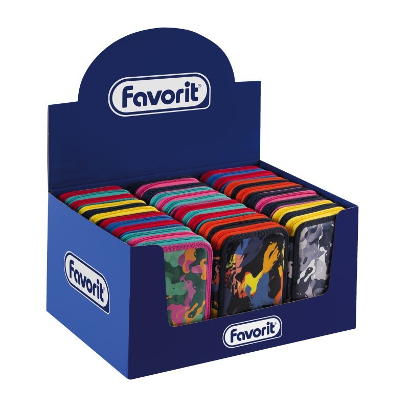 Favorit Astuccio 3 zip Mimetic assortito 12+18+acc 400191837. Si tratta di un prodotto che viene venduto assortito, ciò vuol d Favorit Astuccio 3 zip Mimetic assortito 12+18+acc 400191837. Si tratta di un prodotto che viene venduto assortito, ciò vuol d