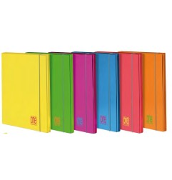 Cartellina A4 tre lembi elastico Blasetti One Color Fluo