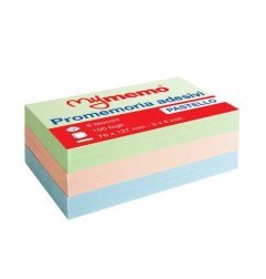 BLOCCO ADES.MYMEMO 76X127 -6pz PASTEL ASS. 30/012-1MY
