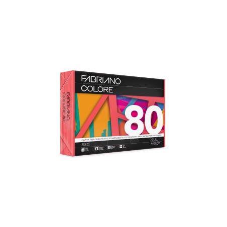 Fabriano Colore 74429742 A3 80g Aragosta Risma 250 Fogli Carta Colorata
