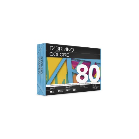 FABRIANO COLORE A4 80G -500fg -F- AZZURRO 74321297