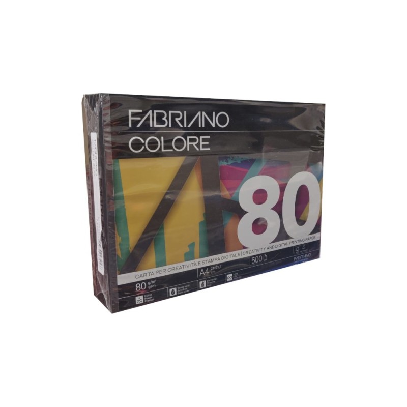 FABRIANO COLORE A4 80G -500fg -F- NERO 76521297 FABRIANO COLORE A4 80G -500fg -F- NERO 76521297