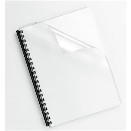 Fellowes 5376102 Copertine Trasparenti A4 PVC 200 Micron Confezione 100 Pezzi