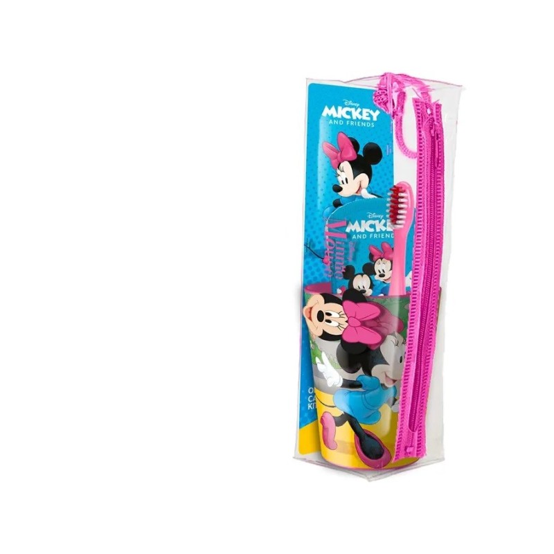 Set Igiene Orale Minnie Mouse 4 Pezzi Dentifricio 75ml Spazzolino Morbido Bicchiere Pochette RBPO012 Set Igiene Orale Minnie Mouse 4 Pezzi Dentifricio 75ml Spazzolino Morbido Bicchiere Pochette RBPO012