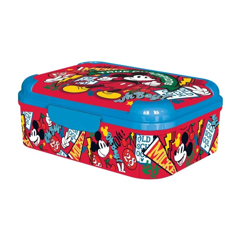 Portamerenda Deluxe Mickey All Colored 17x13.5x6.2cm Plastica BPA Free Chiusura Sicura ST81143 Portamerenda Deluxe Mickey All Colored 17x13.5x6.2cm Plastica BPA Free Chiusura Sicura ST81143