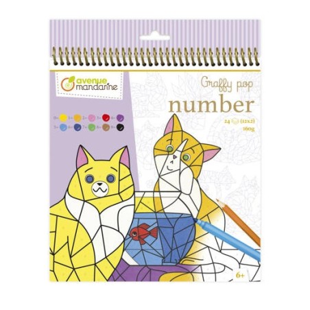 Avenue Mandarine Graffy Colora con i numeri Gatti GY156C