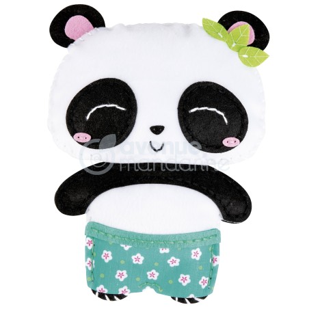 Avenue Mandarine Little Couz'IN Gustave panda kit creativo cucito feltro preforato  KC110C