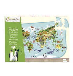 Avenue Mandarine Puzzle 3D Planisfero montaggio senza colla PU014C