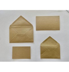 Set 100 Biglietti da Visita e 100 Buste, di colore Kraft, f.to 9 9x14cm 541K
