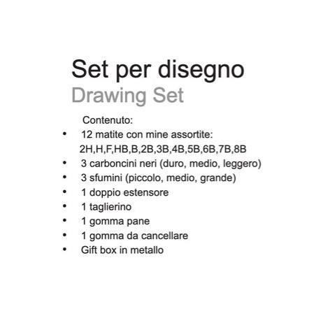 Bluekover Acmeliae set da disegno 22 pezzi in scatola di alluminio 44054