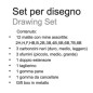 Bluekover Acmeliae set da disegno 22 pezzi in scatola di alluminio 44054 Bluekover Acmeliae set da disegno 22 pezzi in scatola di alluminio 44054