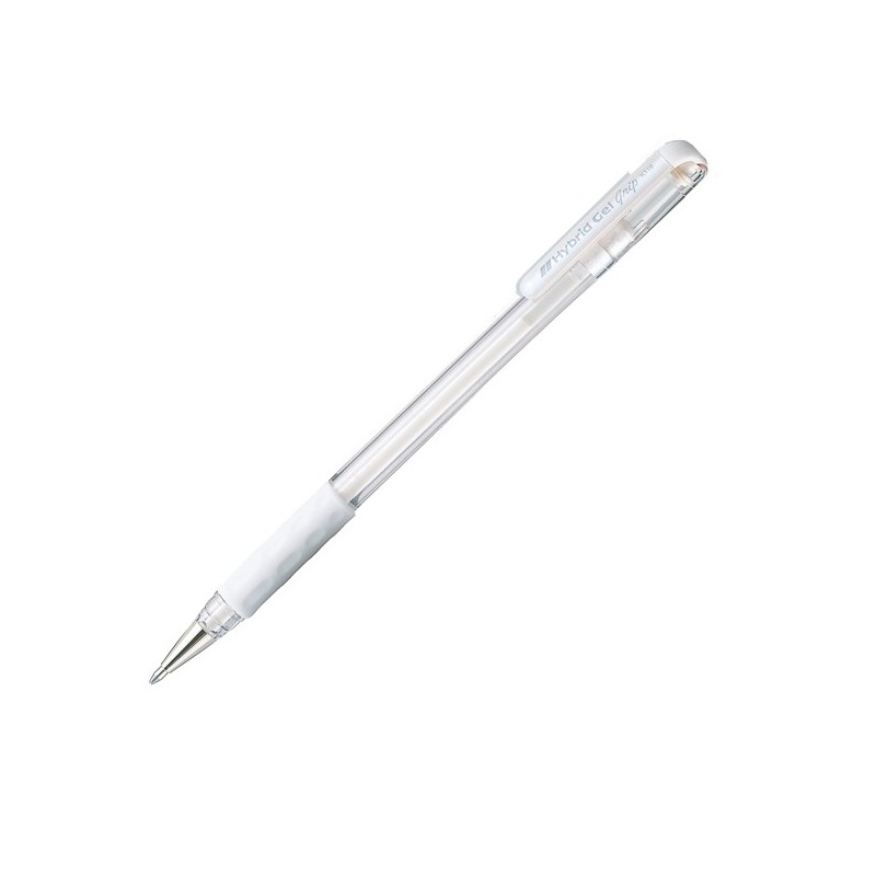 Pentel Hybrid Gel Grip roller 0,8 mm grip bianco12 pz K118-LW Pentel Hybrid Gel Grip roller 0,8 mm grip bianco12 pz K118-LW