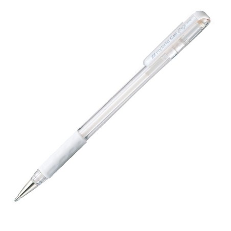 Pentel Hybrid Gel Grip roller 0,8 mm grip bianco12 pz K118-LW