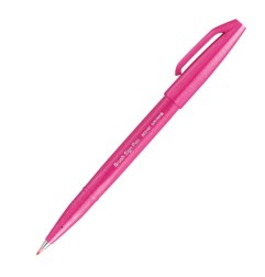 Pentel Ses15C-P Brush Sign Pen pennarello punta flessibile rosa 10 pz SES15C-P