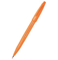 Pentel SES15C-F Brush Sign Pen pennarello punta flessibile arancione 10 pz SES15C-F