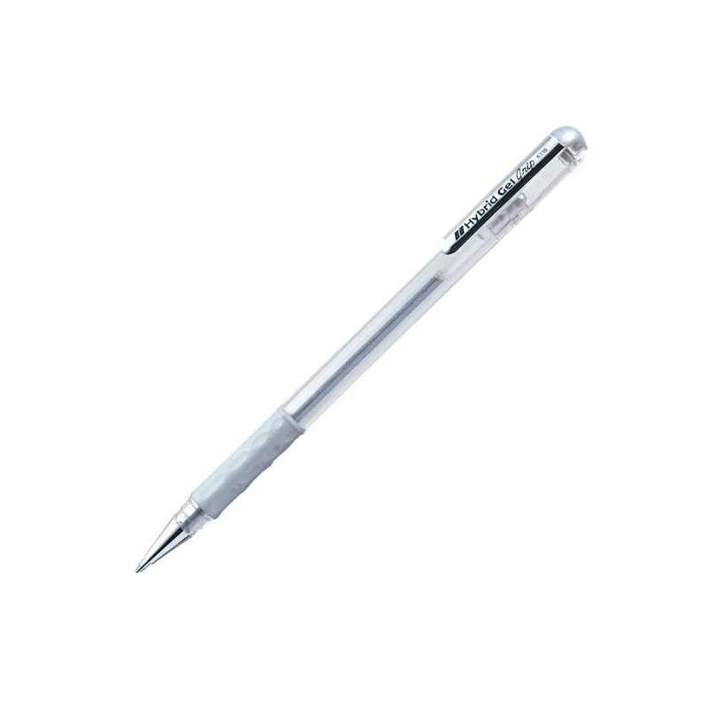 Pentel Hybrid Gel Grip K118-Z penna roller gel 0,8 mm argento 12 pz Pentel Hybrid Gel Grip K118-Z penna roller gel 0,8 mm argento 12 pz