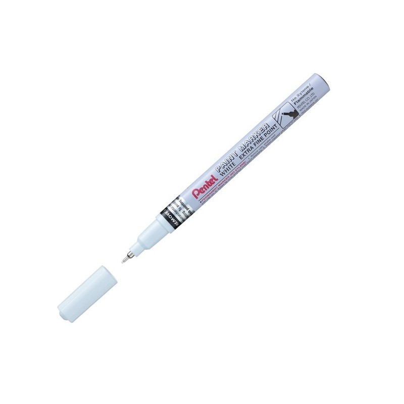 Pentel Paint Marker MFP10 W punta extra fine 0.6 mm bianco 12 Pz Pentel Paint Marker MFP10 W punta extra fine 0.6 mm bianco 12 Pz