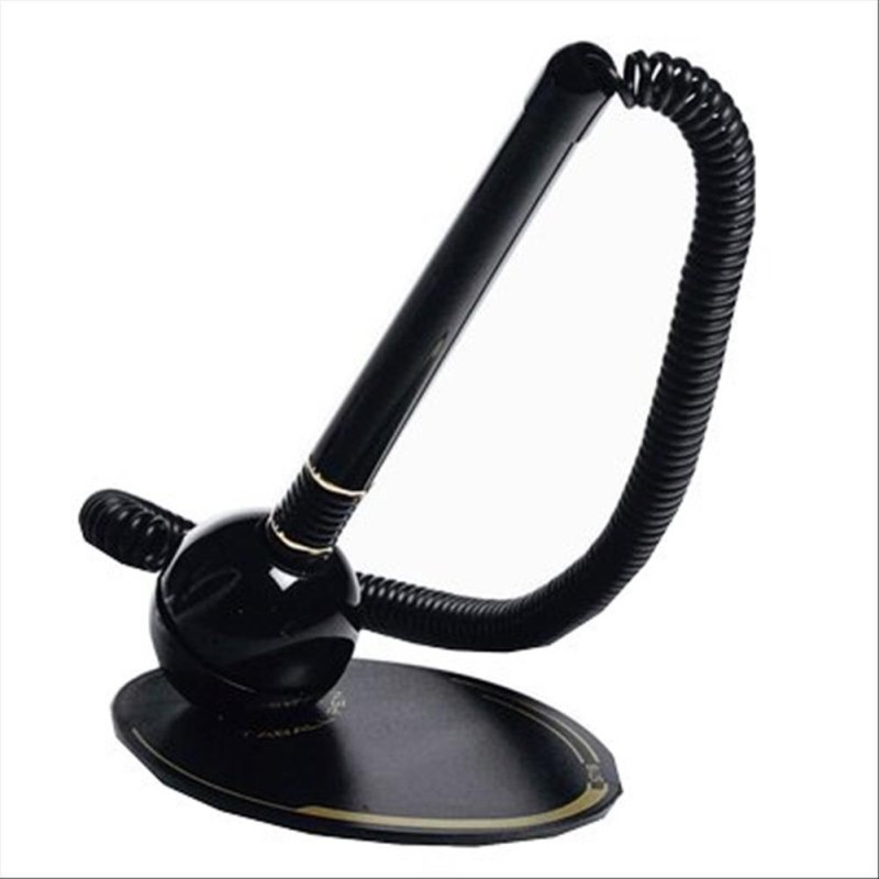 Base stiloforo Lebez adesiva nera con penna e cordoncino a spirale - 1677-N