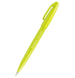 Pentel SES15C-G Brush Sign Pen giallo punta pennello 10 Pz