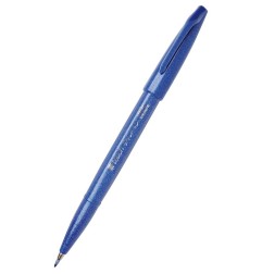 Pentel SES15C-C Brush Sign Pen blu punta pennello 10 Pz